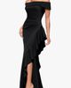 Xscape Evenings Xscape Evenings Ruffle Off the Shoulder Scuba Knit Gown - 3