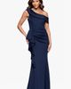 Xscape Evenings Xscape Evenings Ruffle One-Shoulder Scuba Knit Gown - 5