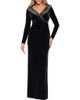 Xscape Evenings Xscape Evenings Satin Trim Velvet Column Gown - 1