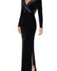Xscape Evenings Xscape Evenings Satin Trim Velvet Column Gown - 3