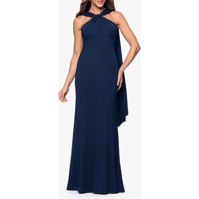Xscape Evenings Xscape Evenings Scarf Detail Halter Neck Gown
