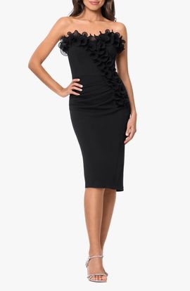Xscape Evenings Xscape Evenings Strapless Ruffle Cocktail Dress