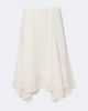 Xu Zhi Xu Zhi Asymmetric lace-trimmed midi skirt - 1