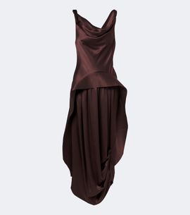 Xu Zhi Xu Zhi Asymmetric silk satin midi dress