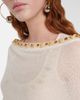 Xu Zhi Xu Zhi Beaded asymmetric linen-blend top - 3
