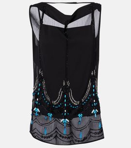 Xu Zhi Xu Zhi Beaded jersey top