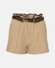 Xu Zhi Xu Zhi Belted faux leather-trimmed shorts - 1