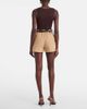 Xu Zhi Xu Zhi Belted faux leather-trimmed shorts - 3