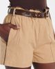 Xu Zhi Xu Zhi Belted faux leather-trimmed shorts - 4