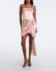 Xu Zhi Xu Zhi Draped lace-trimmed silk satin minidress - 2