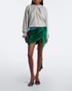 Xu Zhi Xu Zhi Draped lace-trimmed silk satin miniskirt - 2