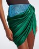 Xu Zhi Xu Zhi Draped lace-trimmed silk satin miniskirt - 3