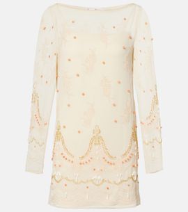 Xu Zhi Xu Zhi Embellished chiffon minidress