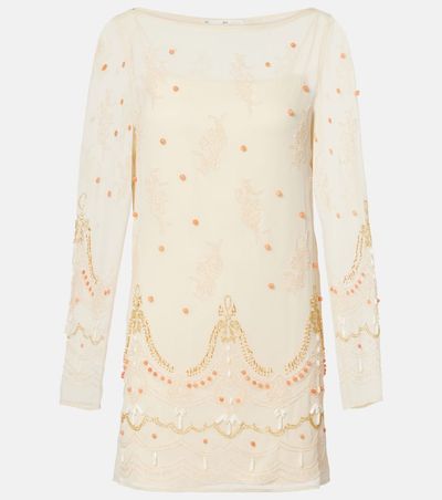 Xu Zhi Xu Zhi Embellished chiffon minidress