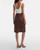 Xu Zhi Xu Zhi Embellished faux suede pencil skirt - 3