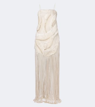 Xu Zhi Xu Zhi Embellished fringed minidress