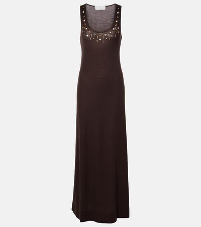 Xu Zhi Xu Zhi Embellished wool-blend maxi dress