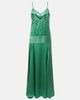 Xu Zhi Xu Zhi Embroidered pleated silk satin gown - 1