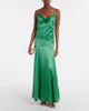 Xu Zhi Xu Zhi Embroidered pleated silk satin gown - 2