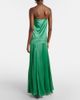 Xu Zhi Xu Zhi Embroidered pleated silk satin gown - 5