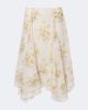Xu Zhi Xu Zhi Floral asymmetric lace-trimmed midi skirt - 1