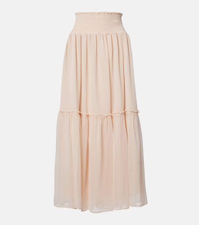 Xu Zhi Xu Zhi Gathered chiffon maxi skirt