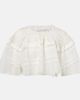 Xu Zhi Xu Zhi Gathered lace and tulle crop top - 1