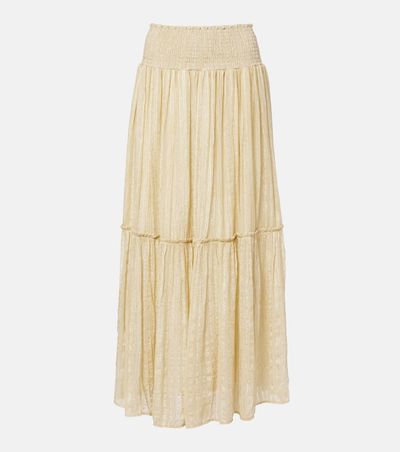 Xu Zhi Xu Zhi Gathered striped silk-blend maxi skirt