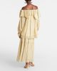Xu Zhi Xu Zhi Gathered striped silk-blend maxi skirt - 3
