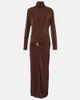 Xu Zhi Xu Zhi Gathered turtleneck maxi dress - 1