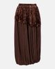 Xu Zhi Xu Zhi Jersey and velvet midi skirt - 1