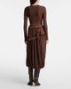 Xu Zhi Xu Zhi Jersey and velvet midi skirt - 3
