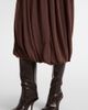 Xu Zhi Xu Zhi Jersey and velvet midi skirt - 5