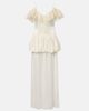 Xu Zhi Xu Zhi Lace-trimmed peplum maxi dress - 1