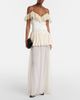Xu Zhi Xu Zhi Lace-trimmed peplum maxi dress - 2