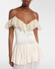 Xu Zhi Xu Zhi Lace-trimmed peplum maxi dress - 4