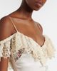 Xu Zhi Xu Zhi Lace-trimmed peplum maxi dress - 5