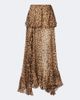 Xu Zhi Xu Zhi Leopard-print ruffed silk maxi skirt - 1