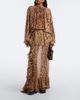 Xu Zhi Xu Zhi Leopard-print ruffed silk maxi skirt - 2