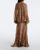 Xu Zhi Xu Zhi Leopard-print ruffed silk maxi skirt - 6