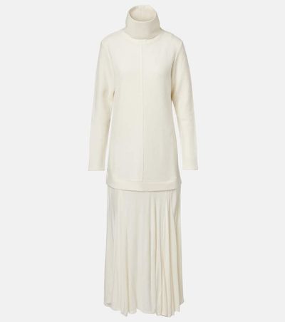 Xu Zhi Xu Zhi Paneled wool-blend maxi dress