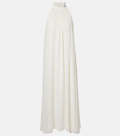 Xu Zhi Xu Zhi Polka-dot silk-blend maxi dress