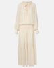 Xu Zhi Xu Zhi Shirred tie-neck maxi dress - 1
