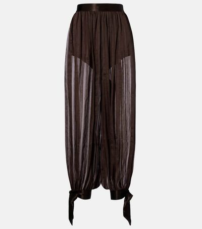 Xu Zhi Xu Zhi Striped silk-blend wide-leg pants