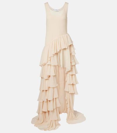 Xu Zhi Xu Zhi Tiered asymmetric maxi dress