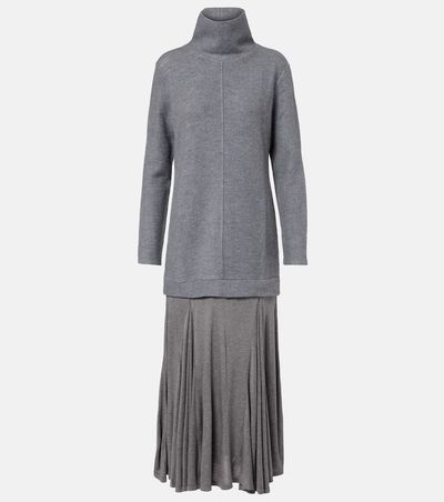 Xu Zhi Xu Zhi Turtleneck wool-blend maxi dress