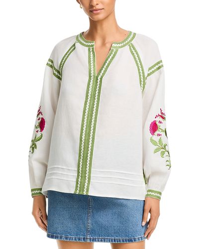 Y-3 Elie Tahari Sofia Embroidered Blouse