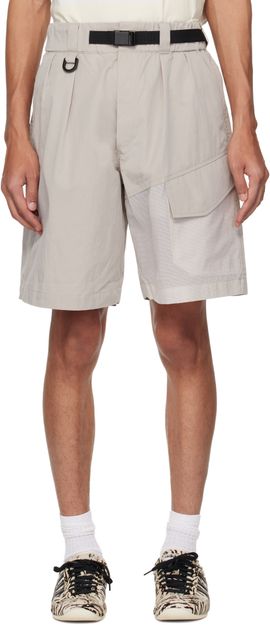 Y-3 Y-3 Beige UT Wideleg Cargo Shorts