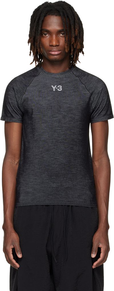 Y-3 Y-3 Black & Gray Mercedes-AMG F1 Edition Engineered T-shirt