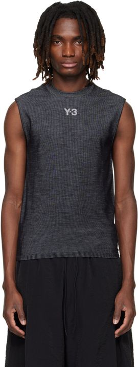 Y-3 Y-3 Black & Gray Mercedes-AMG F1 Edition Engineered Tank Top